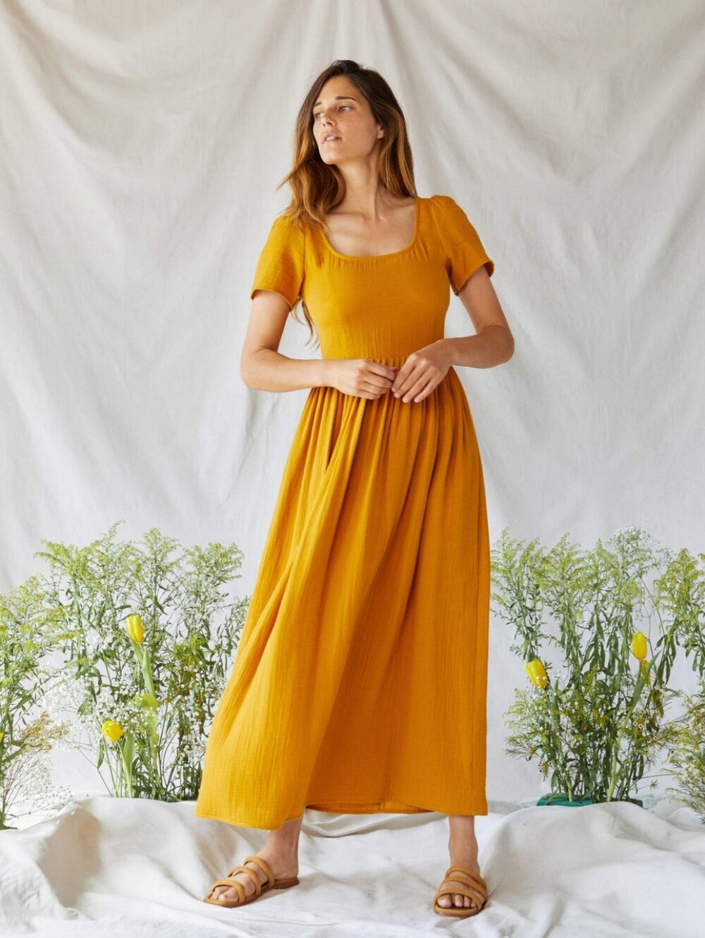 Christy Dawn's The Scarlet Dress,  Mustard Gauze Color, Sz S